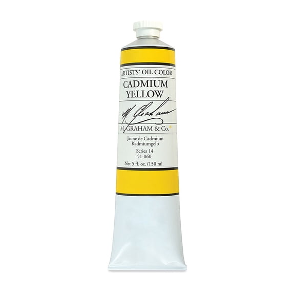 M. Graham Artist Oil Paint Cadmium Yellow 5oz Tube