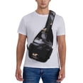 thumbnail image 6 of Lsque Black Cobra Snake Pattern Cross Chest Bag Diagonally – Premium Durable Front Chest Sling with Adjustable Padded Strap, High-Capacity Storage, 6 of 8