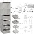 thumbnail image 2 of Étagères Suspendues Organisateur de Garde-Robe avec Tiroir Rangement Gris, 2 of 8