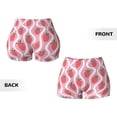 thumbnail image 3 of Sigee Strawberries Print Women's High Waist Workout Shorts - Squat Proof, Tummy Control, Yoga and Gym Activewear-Medium, 3 of 9