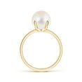 thumbnail image 2 of Angara Classic Solitaire Freshwater Cultured Pearl Ring in 14K Yellow Gold for Women | June Birthstone Jewelry for Her, 2 of 5