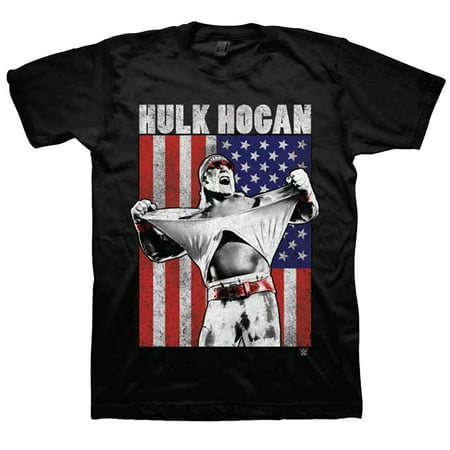 WWE Legends Hulk Hogan Americana Adult T-Shirt (Best Hulk Hogan Matches)