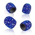 thumbnail image 5 of WINKA Tapas de válvula de vástago de neumático Tapas de válvula de ajuste universal 4 piezas Tapas de válvula de vástago de moda de diamantes de imitación Azul marino, 5 of 5