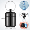thumbnail image 4 of 4 Pack Ear Plug Carrying Case Keychain, Portable Keychain Pill Holder Case, Waterproof Metal Earplug Case Pill Container, 4 of 6