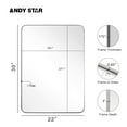 thumbnail image 6 of Open Box Modern 22 x 30 In Rectangular Hanging Bathroom Mirror,, 6 of 9