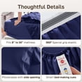 thumbnail image 5 of California Design Den Queen Bed Sheets - 1000 Thread Count 100% Cotton Sateen - Soft & Thick with Deep Pockets - 4 Piece Sheet Set, Navy Blue, 5 of 9