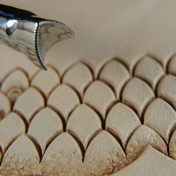 Stainless Steel Barry King - #2 Pointed Scale Stamp (Leather Stamping Tool)