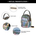 thumbnail image 4 of FORMRS Crossbody Bag for Women Quilted Travel Shoulder Cell Phone Purse with Chain Strap Handbag, Blue Floral Window, 4 of 7