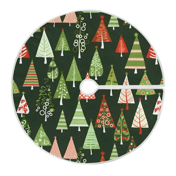 Ryvnso Christmas Tree Skirt Retro Christmas Trees Xmas Tree Skirts Ornament Home Decorations 35.4"