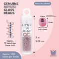 thumbnail image 3 of Miyuki Delica Seed Beads – Size 11/0 (1.6 mm), DB1482, Transparent Light Rose Luster, 7.2 g, Approx. 1440 Beads, 3 of 7