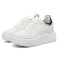 thumbnail image 3 of CMR CHAMARIPA Elevator Shoes For Women - White Leather Casual Platform Sneakers 8CM / 3.15 Inches, 3 of 9