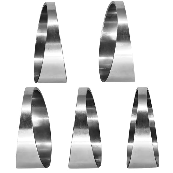 5 Pcs 3 in/7.62 cm Stainless Steel Exhaust Pipes, Exhaust Cutter, Precision Cut, Tapered Design for Smooth Exhaust Flow, Long-lasting and Easy to Weld, Ideal for Custom Car Modifications and Upgrades