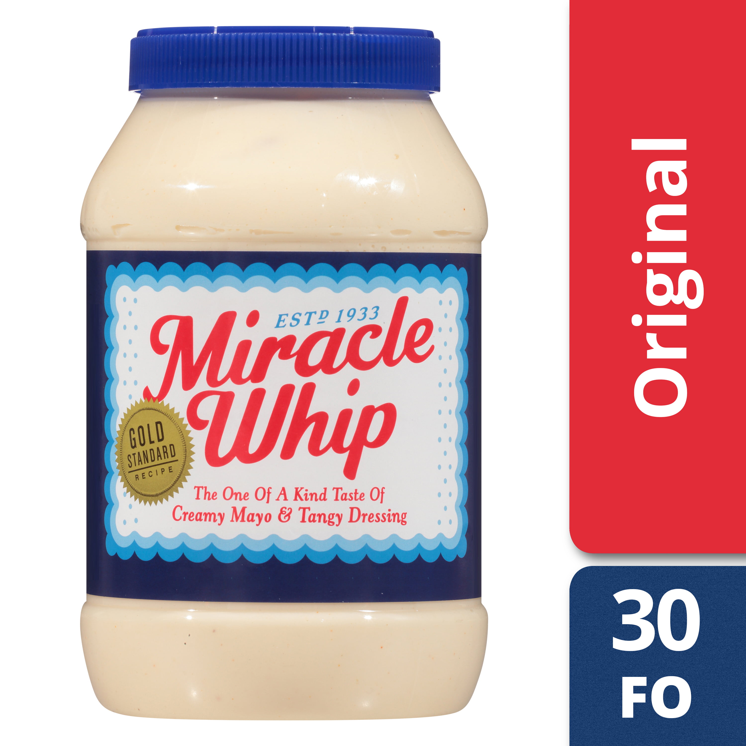 Miracle Whip Original Dressing, 30 fl oz Jar - Walmart.com