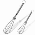 thumbnail image 2 of Leeseph Silver Stainless Steel Mini Wire Whisk Egg Beater, 2 of 9