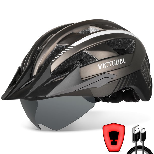 Biking Helmet Victgoal For Men Women With Led Light Detachable