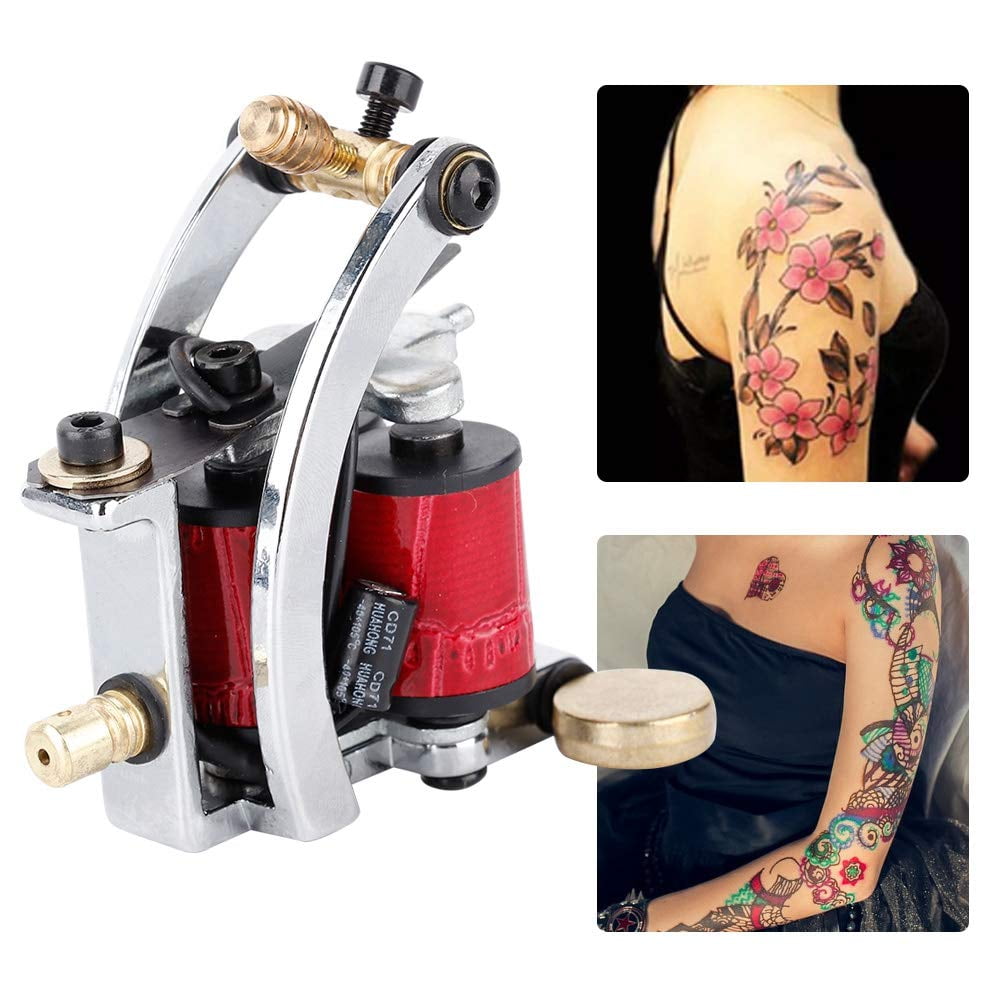 10 Wraps Coils Tattoo Machine, Wire Unique Pattern Tattoo Machine Gun Alloy  Three Wire Coil Tattoo Machine for Shading/Tattoo lover. | Walmart Canada