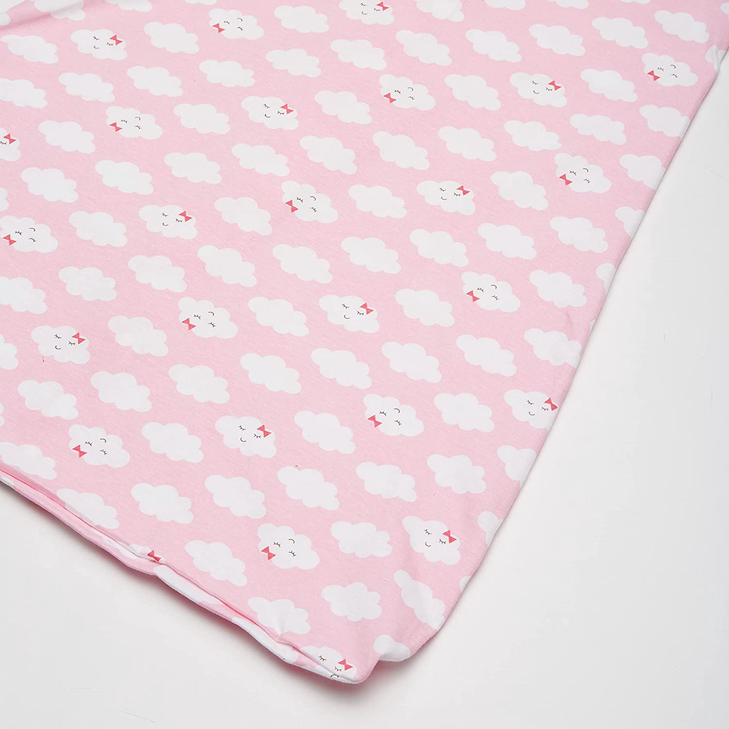 Luvable Friends Baby Girl Sleeveless Jersey Cotton Sleeping Bag, Sack, Blanket, Girl Clouds Jersey, 18-24 Months