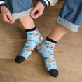 thumbnail image 3 of Fuzoiu Gnome Pool Party Print Adult Socks, Crew Moisture-wicking Socks, Unisex Cushion Crew Socks,Casual Sports Ankle Socks, 3 of 7