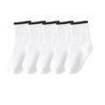 thumbnail image 2 of Tao Tao 5 Pack Ankle Cotton Cushioned Stripe Socks For Children Boys And Girls Athletic Arch Support Stylish Vintage Look White 1 Years, 2 of 6