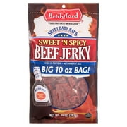 Bridgford 100% Beef Sweet Baby Ray's Sweet 'N Spicy Beef Jerky 10oz Resealable Bag