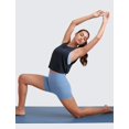 thumbnail image 4 of Musculosa CRZ YOGA de Algodón Pima sin Mangas Azul Marino Talle S, 4 of 5