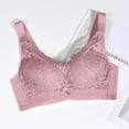 thumbnail image 2 of JGTDBPO Front Closure Bras For Women Plus Size Comfortable Full Coverage Bras Front Snap Bras Post Surgery Vest Breathable Gathering Front Opening Buckle Bra Wireless Minimizer Bra Everyday Bra, 2 of 4