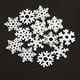 thumbnail image 4 of 50PCS 35mm Mix Shape Wooden White Snowflakes Christmas Ornaments Xmas Pendants New Year Christmas Decorations for Home Party, 4 of 5