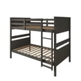 thumbnail image 6 of Home Design Lorain Twin Over Twin Solid Wood Bunk Bed with Sturdy Guardrails and Ladder, Dark Gray, Easy Assembly, 6 of 16
