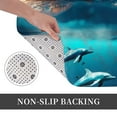 thumbnail image 6 of Sikiie Hawaiian Ship Dolphin Print Flannel Anti-slip Floor Mat 16x24in, Thickened Dustproof Entrance Door Mat Floor Mat for Kitchen, Bathroom, Laundry Room, 6 of 7