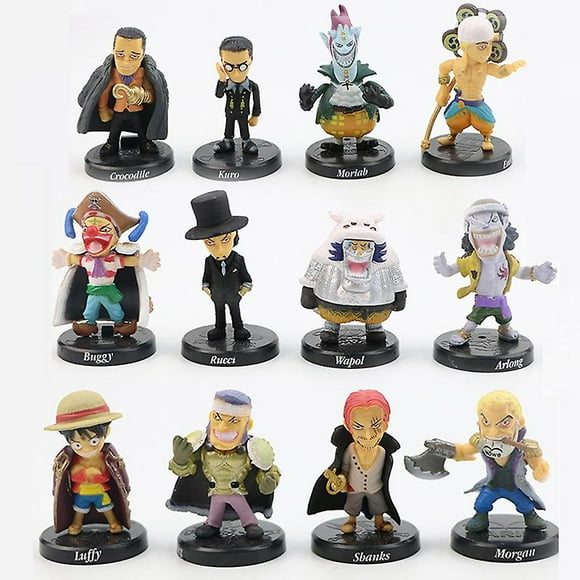 12pcs/set Anime One Piece Devil Fruit Users Buggy Crocodile Shanks Straw Hat Luffy Action