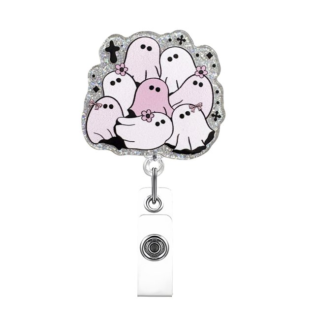 Funny And Cute Badge Reel With Clip Closure For Doctors Teachers Students Workers Etc Cartoon Pattern Badge Workplace Induction Graduation
