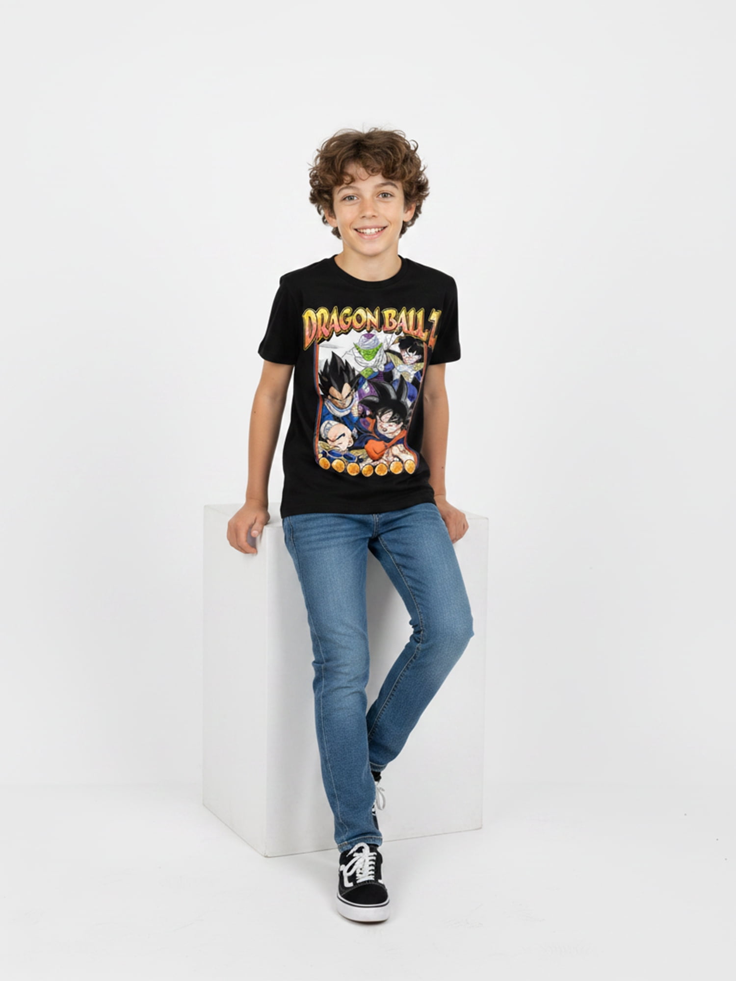 Dragon Ball Z Boys' Graphic Tee with Short Sleeves, Z Warriors, Sizes 4-18