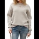 thumbnail image 1 of Suéter de Punto de Larga con Cuello Redondo y Lazo para Mujer, Sin Espalda Gris S, 1 of 10