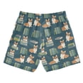 thumbnail image 7 of FORMRS Boys Swim Trunks Quick Dry Mesh Lining Beach Boardshorts, Sizes XS-XL, Blue Cartoon Dog Pattern, 7 of 7
