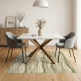 thumbnail image 3 of ODIKA 5'x7' Washable Area Rug Non-Slip, Low Pile, Stain Resistant Vintage Tone Ripple Cream Orange Beige Abstract Striped Wave Playful Expressive for Guest Room, Lounge, Apartment, 3 of 7