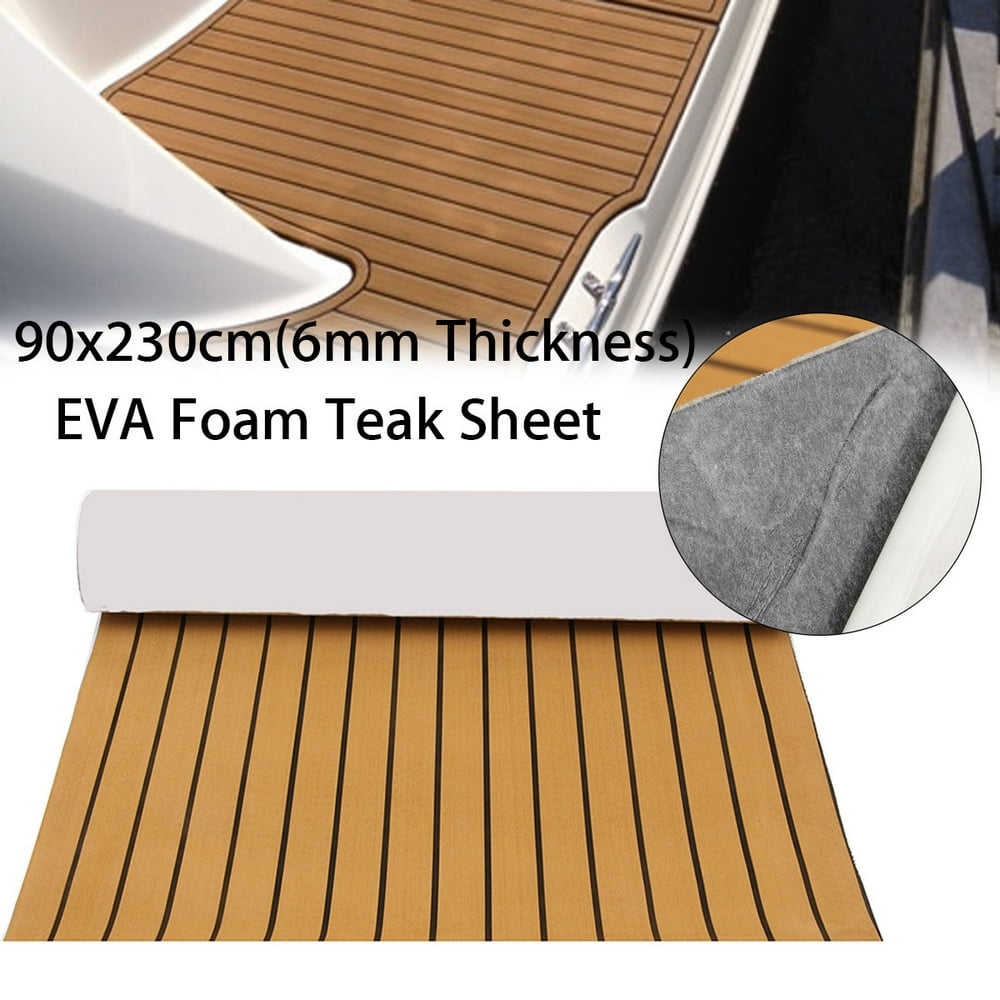 91''x35'' Marine Flooring Faux Teak EVA Foam Boat Decking Sheet 6mm