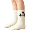 thumbnail image 2 of Outfmvch Fuzzy Socks Thick Thermal Fleece Fuzzy Socks with Grips Plush Sleep Cozy Winter Soft Fluffy Socks Gifts for Womens Mens Gifts Fuzzy Socks for Women Non Slip White 1 One Size, 2 of 4