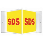 Accuform SDS 3D Projection Sign,8x18 In PSP768