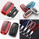 thumbnail image 2 of Riwesomey Funda para llave de coche con llavero para vehículo, funda para llaves de 3 botones, accesorios protectores suaves, repuesto de repuesto para Automoción decorativa y accesorios Rojo Riwesomey VI016727-02B, 2 of 6