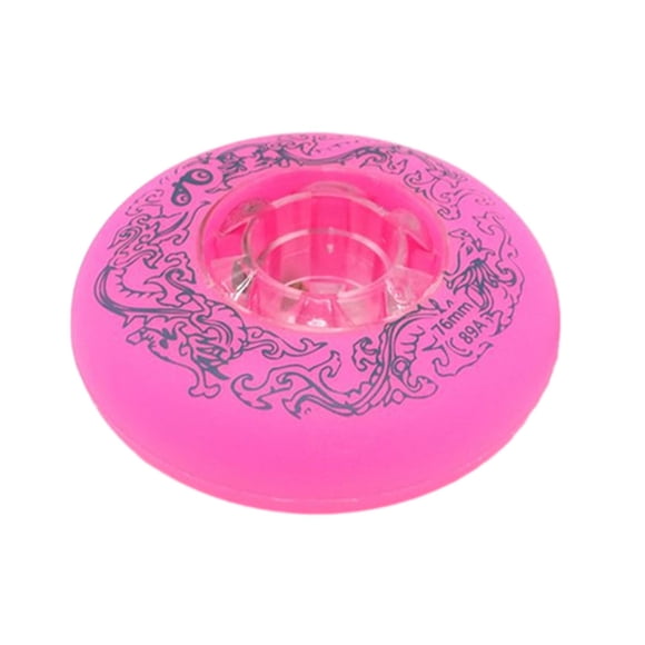Soidarity 2 unids/set resistentes al desgaste y altamente elástico-ruedas de PU de alta densidad para rodillo de rueda de patinaje en línea Ropa Deportiva, Zapatos rosa 72 mm