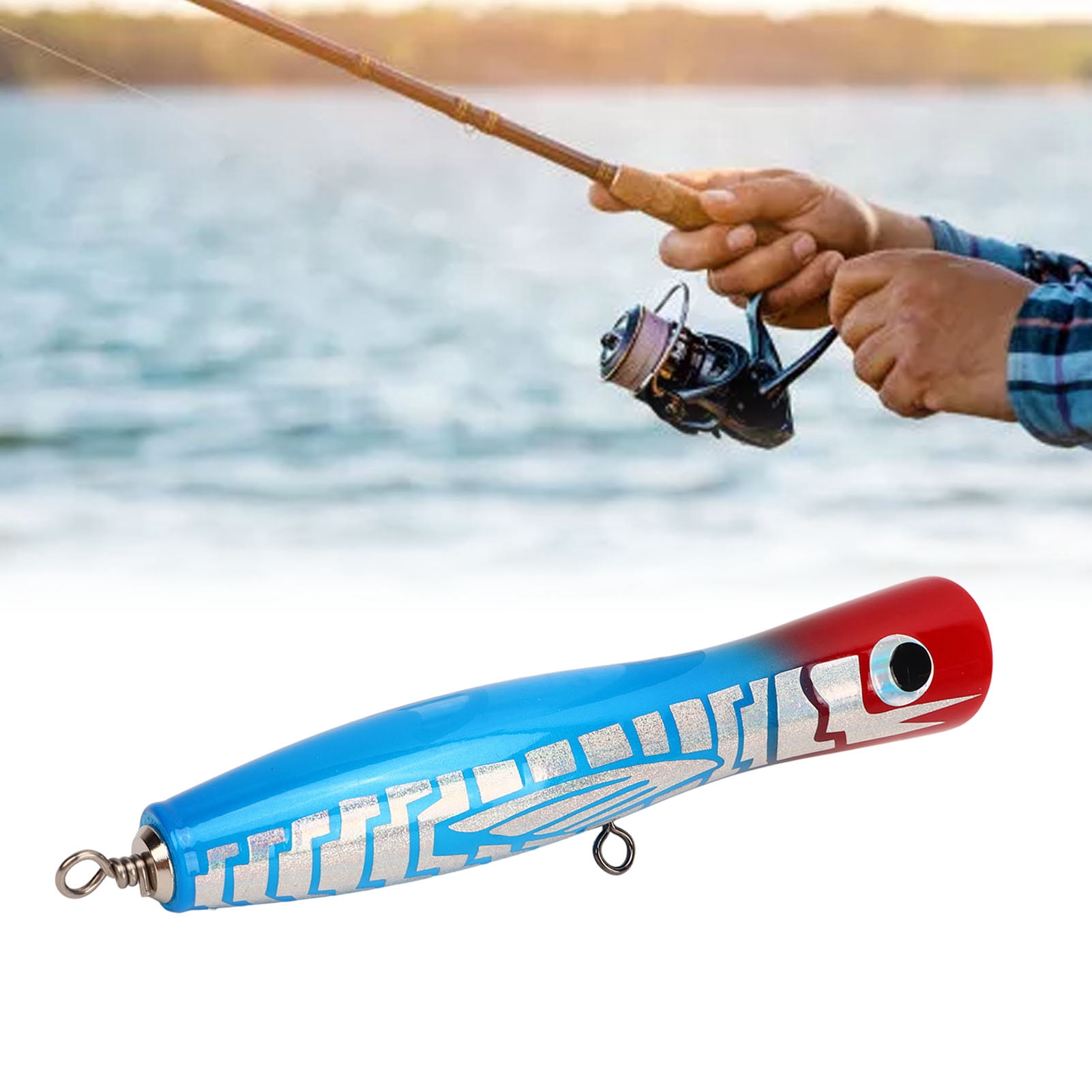 basswood fishing lures Tsunami Timber Lure Pencil Popper - 8" Handcrafted from northern basswood Hand-carved custom fishing lures made