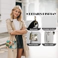 thumbnail image 6 of Pzuqiu Colorful Flower Leather Crossbody Bag Craftsmanship Trendy Small Leather Crossbody Bags for Women Soft Compact with Chain Strap for Teen Girls-Women, 6 of 7