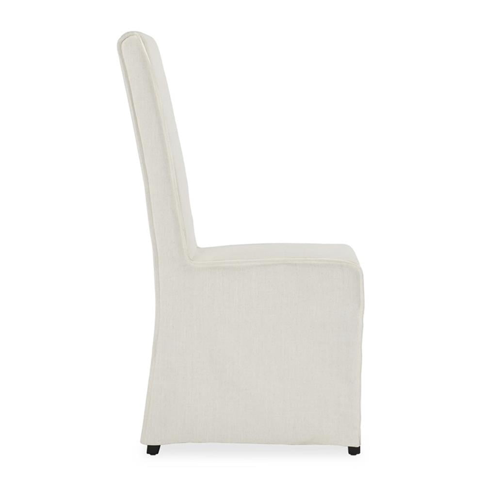 Pemberly Row White Fabric Upholstered Parsons Dining Chairs (Set of 2)