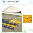 thumbnail image 4 of LZBEITEM Outdoor Picnic Table and Bench Set - Spacious and Durable for Backyard, Park, and Patio Gatherings - Yellow, 4 of 8