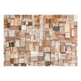 thumbnail image 3 of Tiptophomedecor Background & Patterns Wallpaper Wall Mural - Wooden Bloks Mosaic, 3 of 8