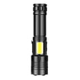 thumbnail image 1 of Linterna, linterna LED ultra potente de 20000 lúmenes, linterna táctica con baterías recargables, con zoom, con cable USB, 1 of 5