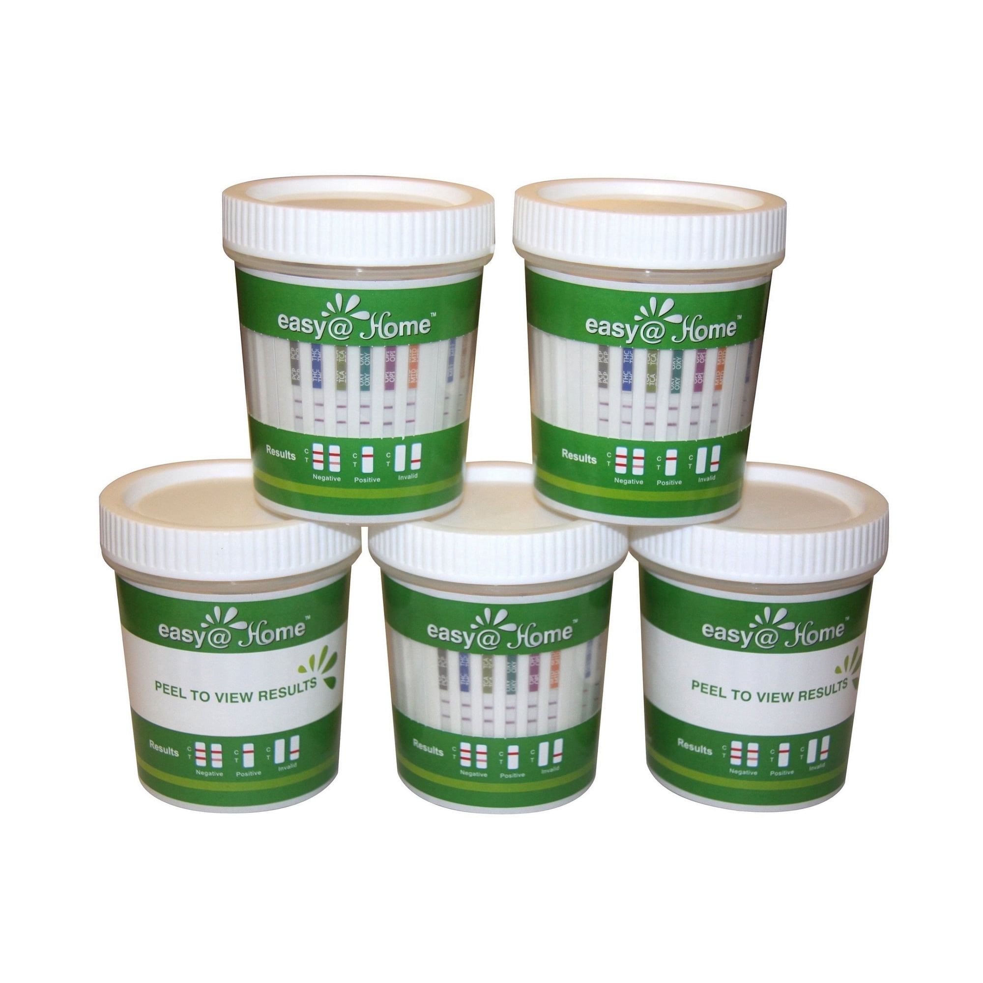 Easy@Home Multi-Drug Test Cup: Instant Testing Strips for Common Substances, 5 Panel Drug Test, 25 Ct