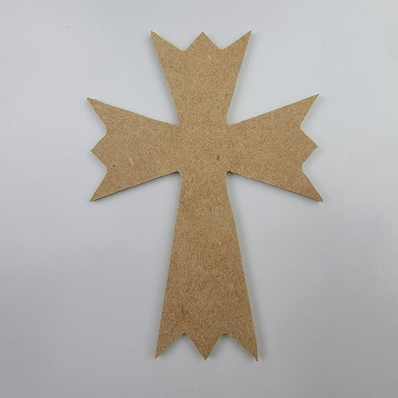 3" Craft Wall Cross #48, Unfinished Wood Art Shape by Wooden Craft Cutouts