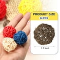 thumbnail image 2 of Uxcell 24 Pcs Wicker Rattan Balls 3.1 Inch Rattan Decorative Balls Vase Fillers for Wedding Party Centerpiece Bowls Home Decoration, Brown, 2 of 5