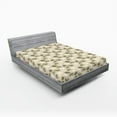 thumbnail image 2 of Ambesonne Rock Fitted Sheet, Stone Peeble Creamy Design Art, Full Size, Army Green Pale Khaki, 2 of 5